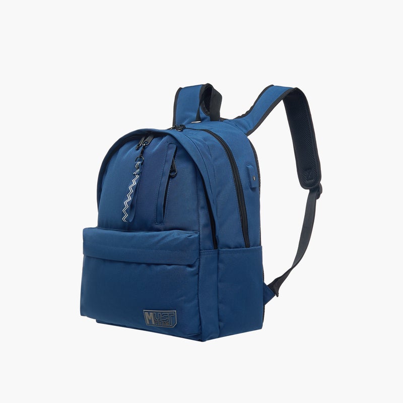Must Backpack-Sustainable-2 Cmprt-25L (Rpet Pu) Blue \ 32X19X42 - Image 4